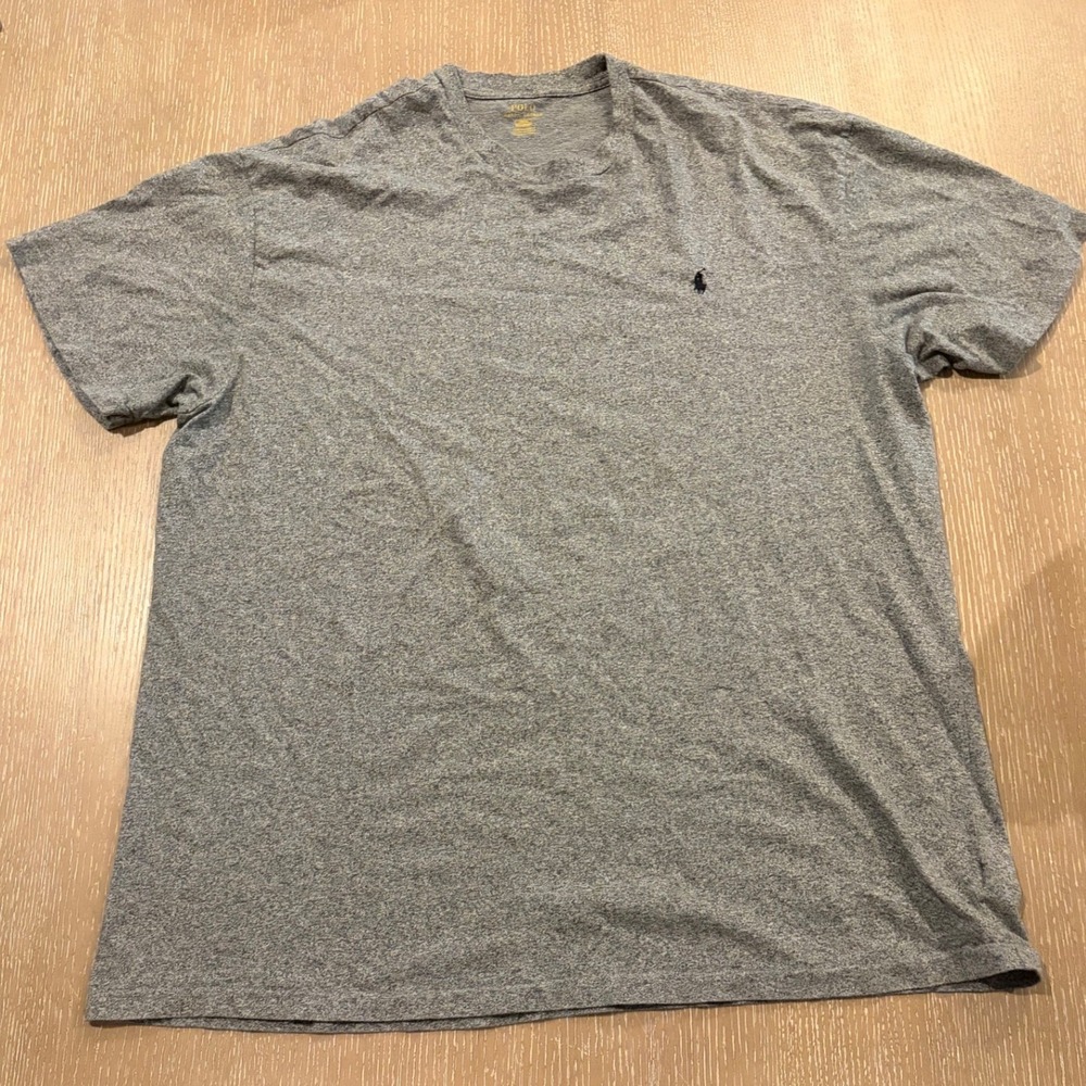 Polo Ralph Lauren Men's 2XB Gray Heather V-Neck Short Sleeve T-Shirt Big & Tall